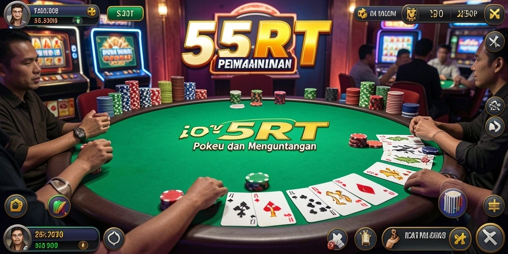 Tampilan gameplay Poker yang seru dan dinamis di 55RT.