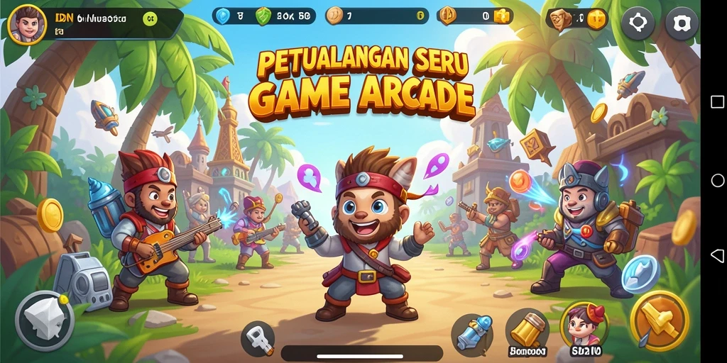 Tampilan gameplay seru dari 62IDN yang menantang.