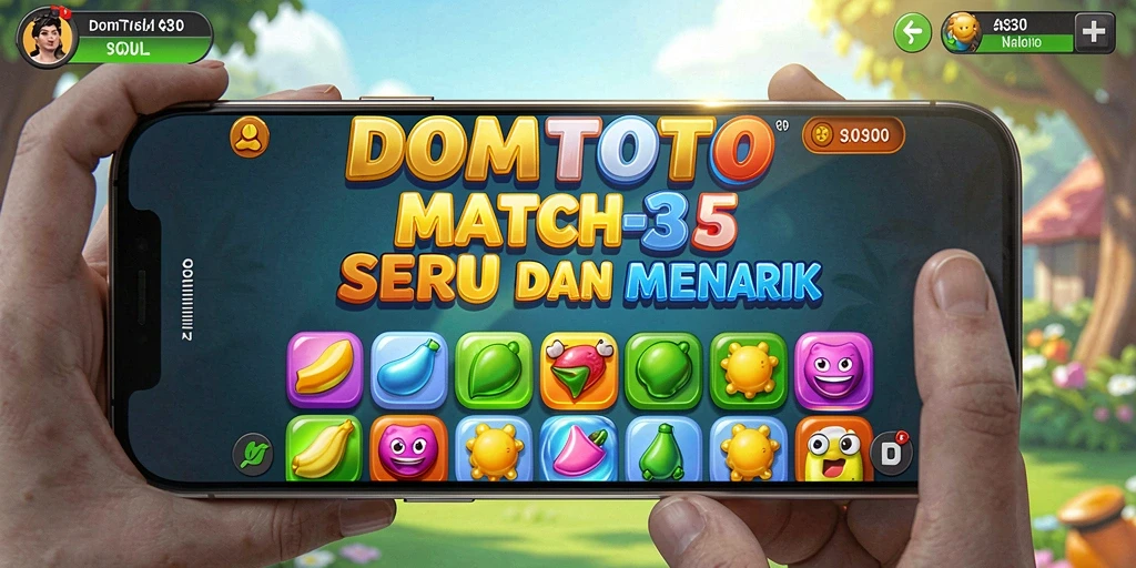 Tampilan gameplay seru dalam DOMTOTO yang penuh warna dan tantangan.