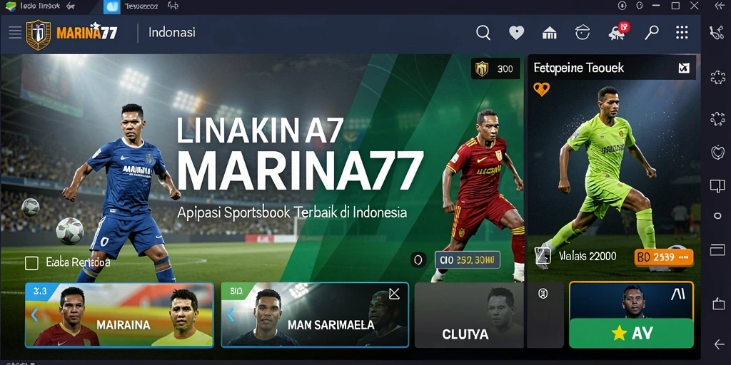 Tampilan utama MARINA77 menampilkan berbagai pilihan taruhan olahraga.
