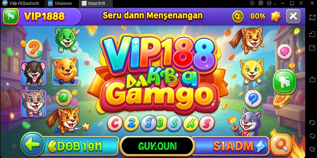 Menampilkan gameplay seru Bingo di VIP188 dengan teman-teman.